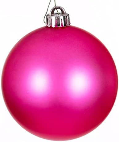 Vickerman Hot Pink Matte Ball Ornament 24 Pack