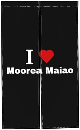 I Love Moorea Maiao Blackout Curtains for Doorways