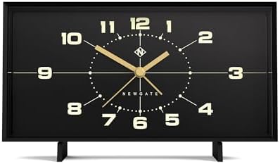 NEWGATE Wideboy Alarm Clock Rectangular Retro Black