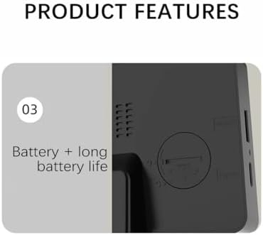 Projection Alarm Clock with USB Charging and Rotatable Mirror Display