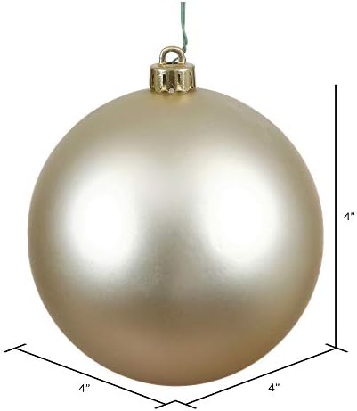 Vickerman 4-Inch Champagne UV Matte Ball Ornaments 6 Per Bag