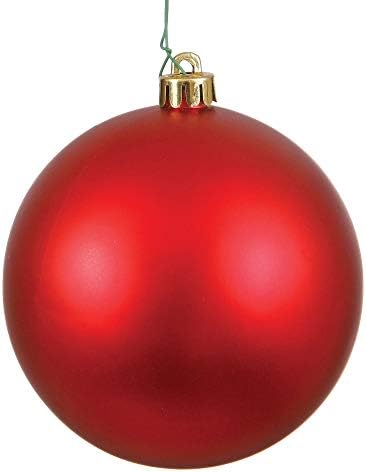 Vickerman 3 Inch Red Matte Ball Ornament 12 Pack