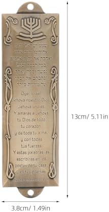 LUOZZY Metal Mezuzah Case with Scroll