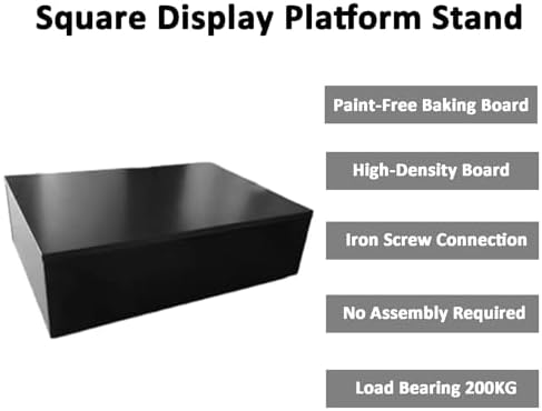 ZDMEI Rectangular Display Pedestal Stand 200KG Black 160x40x10cm