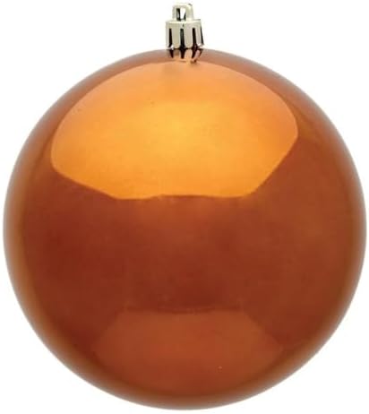 Vickerman 3 Inch Plastic Ball Ornaments Shiny Copper Set of 12