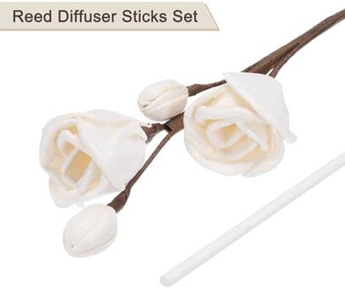 Uxcell 102Pcs Reed Diffuser Sticks Set with Plastic Bottle