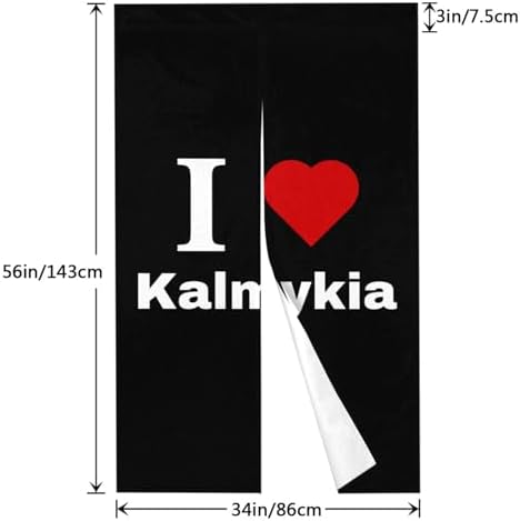 I Love Kalmykia Blackout Curtain 34x56in Door Panel