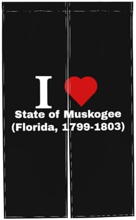 I Love State of Muskogee Blackout Curtains for Doorways