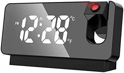 axGear Portable Projection Alarm Clock with 8 Modes - Black