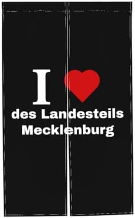 I Love Des Landesteils Mecklenburg Blackout Curtains for Doorways