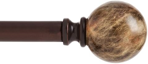 Kenney KN80437 Marble Ball End Window Curtain Rod