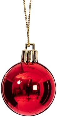 Vickerman Red Ornament Ball Set Shiny and Matte 50 Piece Variety