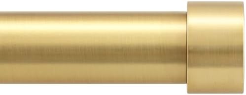 Zeerobee 1 Inch Brushed Gold Curtain Rod 32-120 Inch