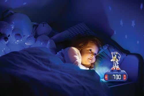 LEXiBOOK Hedgehog Sonic Night Light Alarm Clock