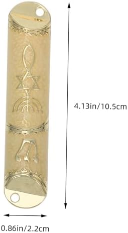 Wakauto Metal Mezuzah Scroll with Antique Design