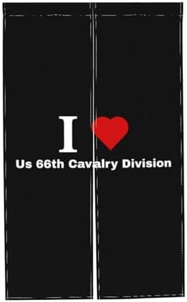 I Love Us 66th Cavalry Division Blackout Curtains for Doorway