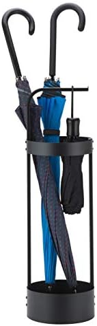JackCubeDesign Black Steel Umbrella Stand Entryway Organizer