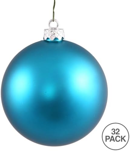 Vickerman 3 Inch Turquoise Matte Ball Ornament 32 per Box