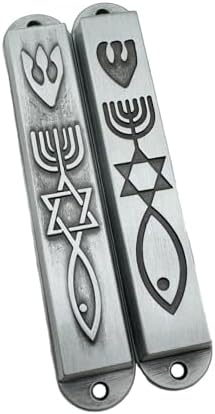 2 Pieces Modern Metal Mezuzahs for Door Decorations