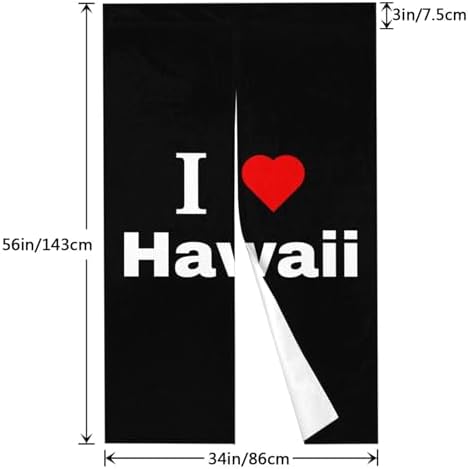 I Love Hawaii Blackout Curtains for Doorways
