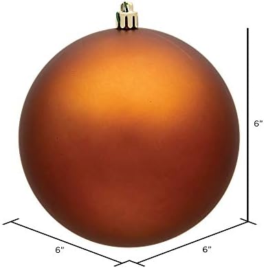Vickerman 6 Inch Copper Shiny Ball Ornament - 4 per Bag