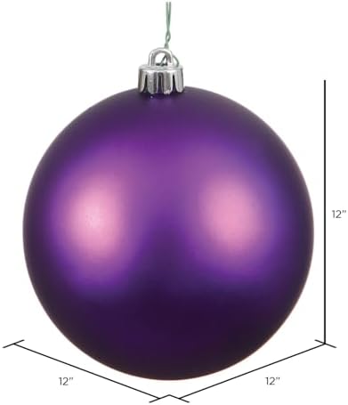 Vickerman 12 Inch Plum Matte Ball Ornament