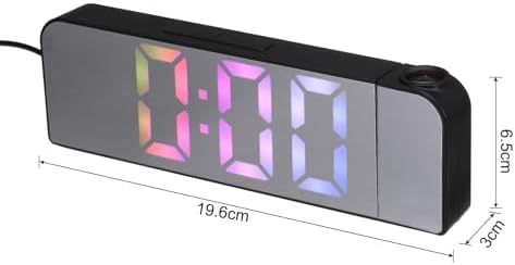 Uxcell Digital Alarm Clock with Rainbow Light and USB Port