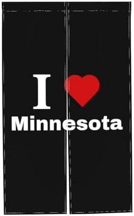 I Love Minnesota Blackout Curtains for Doorway Privacy Partition 34x56in