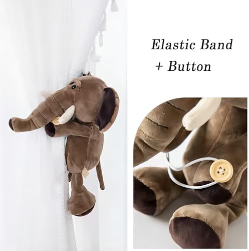 Vmogeicons Cute Animal Curtain Tiebacks 1 Pair Elephant Style