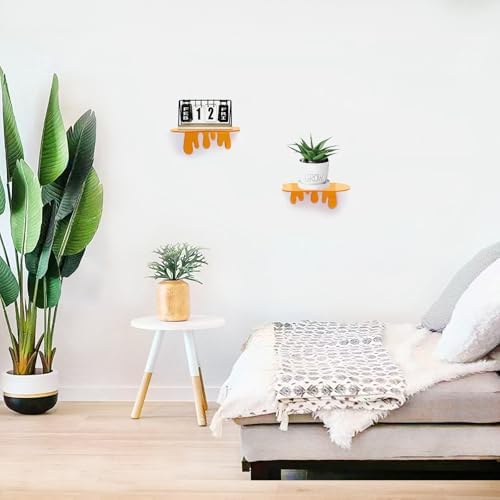 SetGame 2-Pack Acrylic Floating Wall Shelves