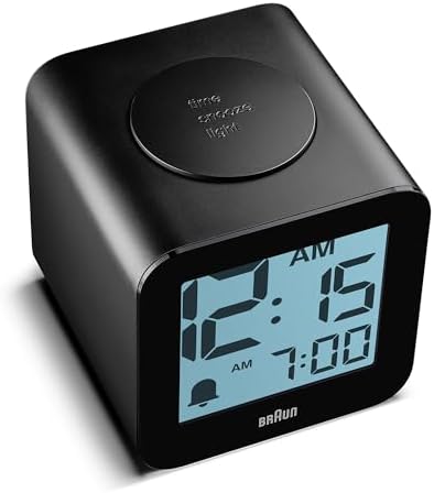 Braun Digital Speaking Alarm Clock with Snooze and Crescendo Beep
