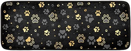Animal Dog Paw Prints Runner Rug 2x6ft Hallway Entryway Mat