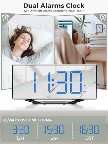 Super Loud Vibrating Alarm Clock with Bed Shaker