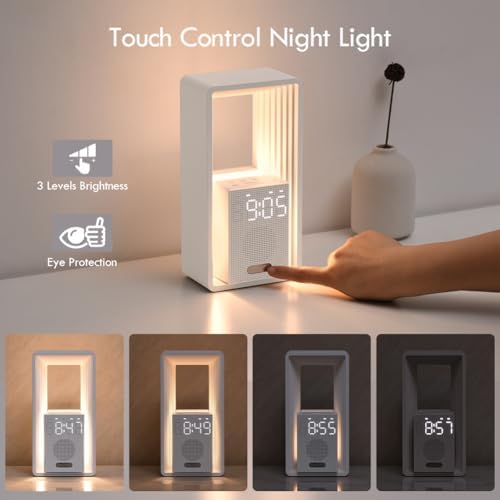 WILIT Digital Alarm Clock with Sunrise Light and USB Charging