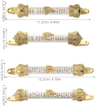 LUOZZY 2pcs Metal Mezuzah with Scroll Door Decor