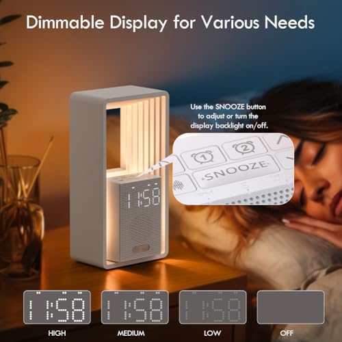 WILIT Digital Alarm Clock with Sunrise Light and USB Charging