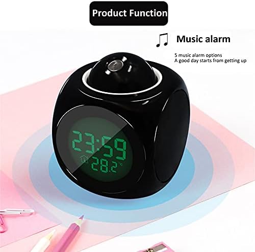 YPFDC Cute Ninja Alarm Clock with Projection and Temperature Display