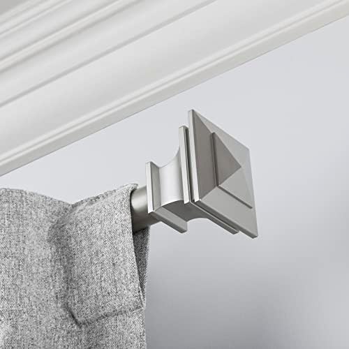 Snug Set Nickel Curtain Rod 36-72 Inch Adjustable No Tools
