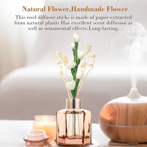 Reed Diffuser Sticks Set with Natural Flowers