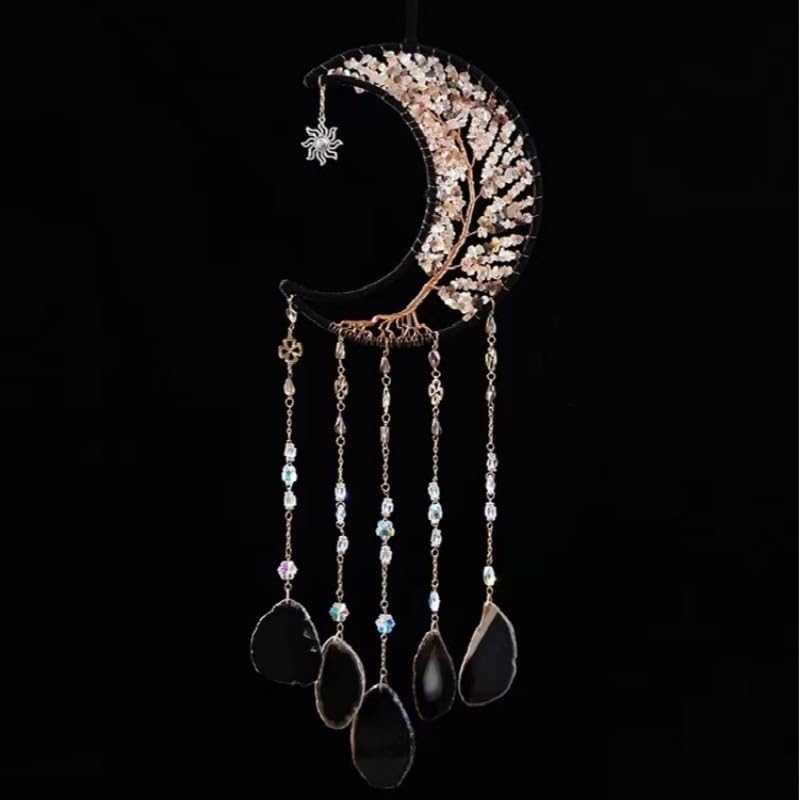 Crystal Dream Catcher with Agate Tree Shape