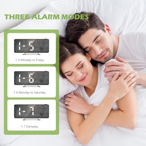 KeeKit LED Projection Alarm Clock with 79in Display
