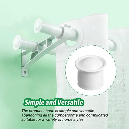 Yinpecly 8 Pcs Plastic Curtain Rod End Cap for 11 Inch Diameter
