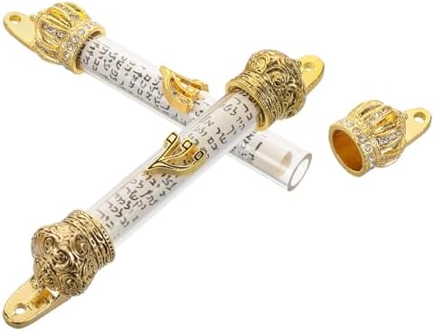 LUOZZY 2pcs Metal Mezuzah with Scroll Door Decor