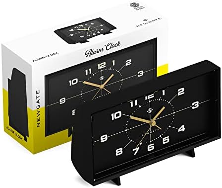 NEWGATE Wideboy Alarm Clock Rectangular Retro Black