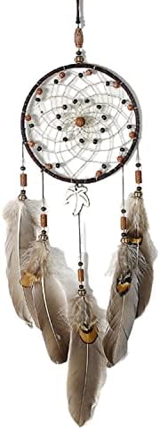 Dream Catchers Wall Decor Brown Feathers 256 Inch Hand Woven