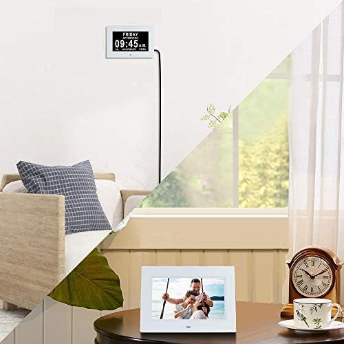 Aowasi 7 Inch Dementia Friendly Clock with 12 Alarms