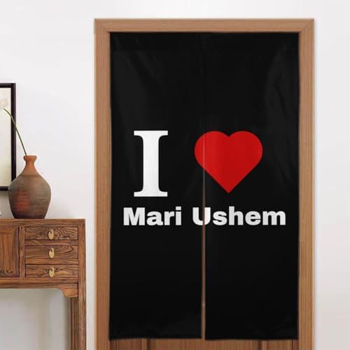 I Love Mari Ushem Blackout Curtains for Doorways and Windows