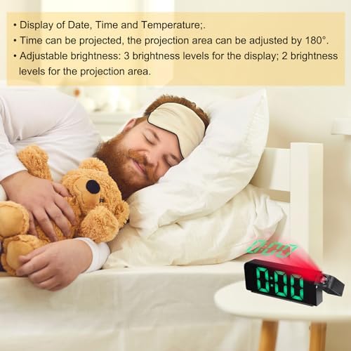 Uxcell Alarm Clock with Projection Light