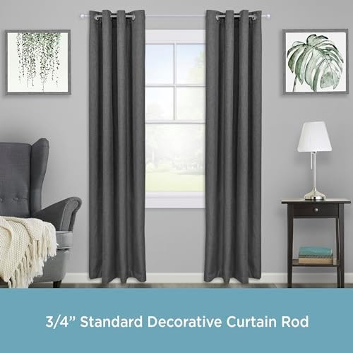 Kenney KNM80762 Decorative Window Curtain Rod with Ball Ends