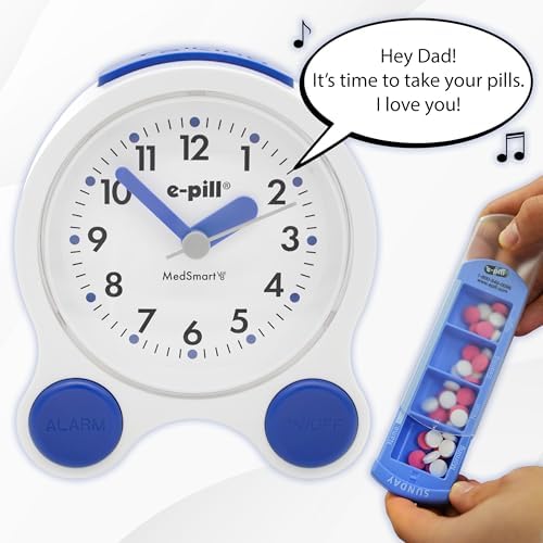 e-pill MedSmart V8 Atomic Clock with 8 Alarms